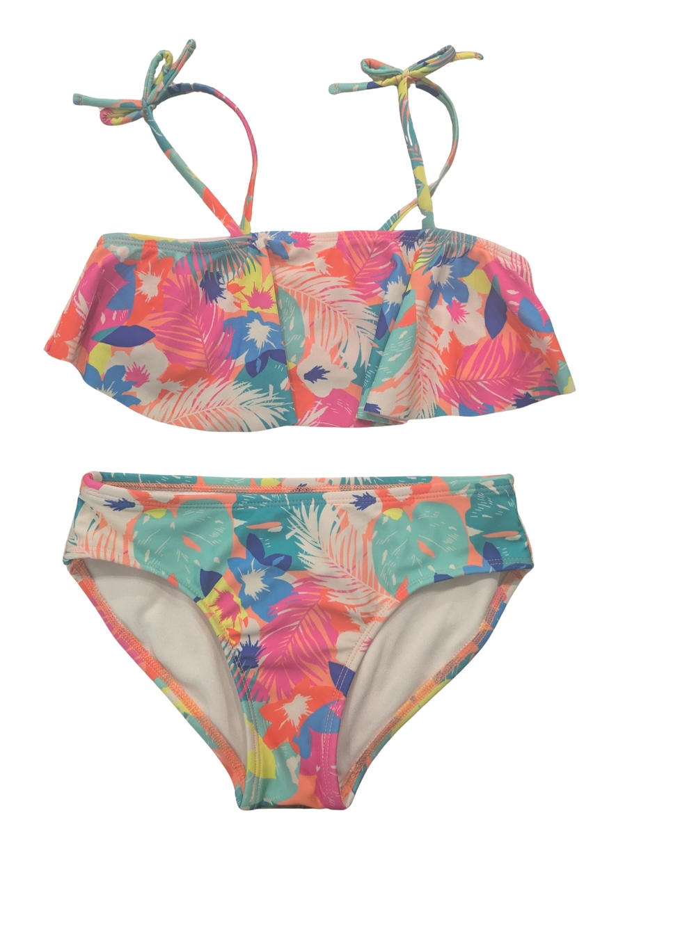 Girls Tropical Floral Two-Piece Swim Set - Multicolor Size6